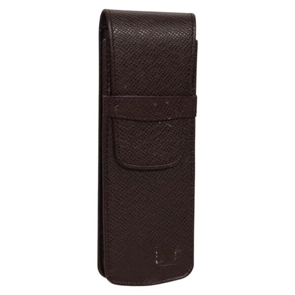 LOUIS VUITTON Taiga Dog Solo Pen Case Acajou LV Auth bs24147 - Picture 1 of 16
